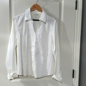 White button down blouse